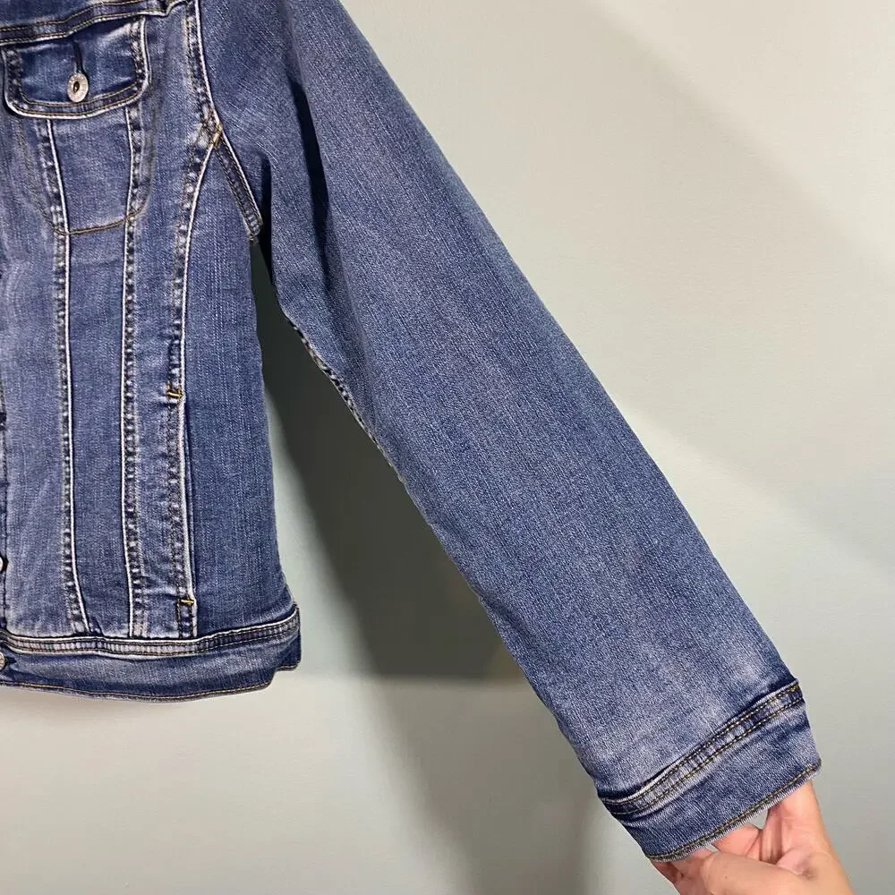 AG Adriano Goldschmied Kids Blue Sherpa Lined Denim Jacket Size M